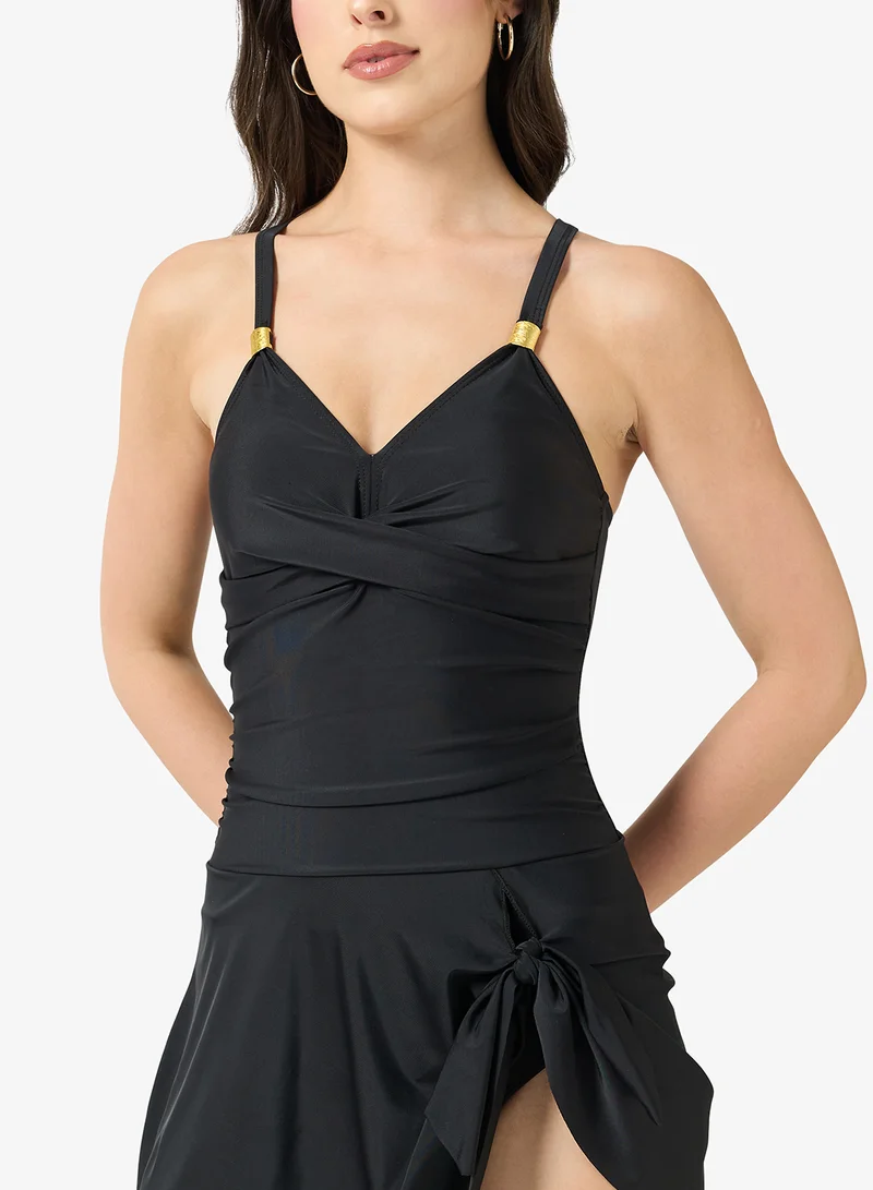 ELLA  Swimsuit With Tie Up Skirt for Women | Best Price UAE