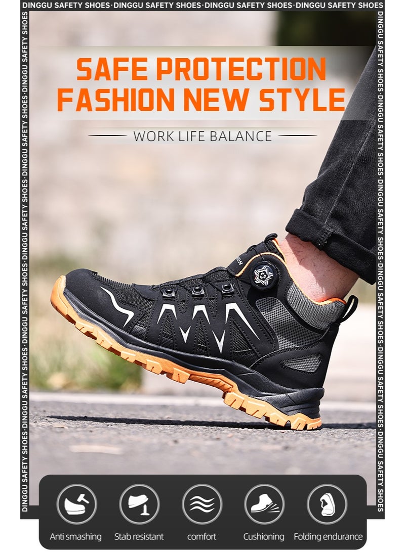 Steel Toe Shoes for Men Lightweight Safety Shoes Comfortable Puncture Proof Slip On Indestructible Work Shoes and Fashion Sneakers. - Image 2