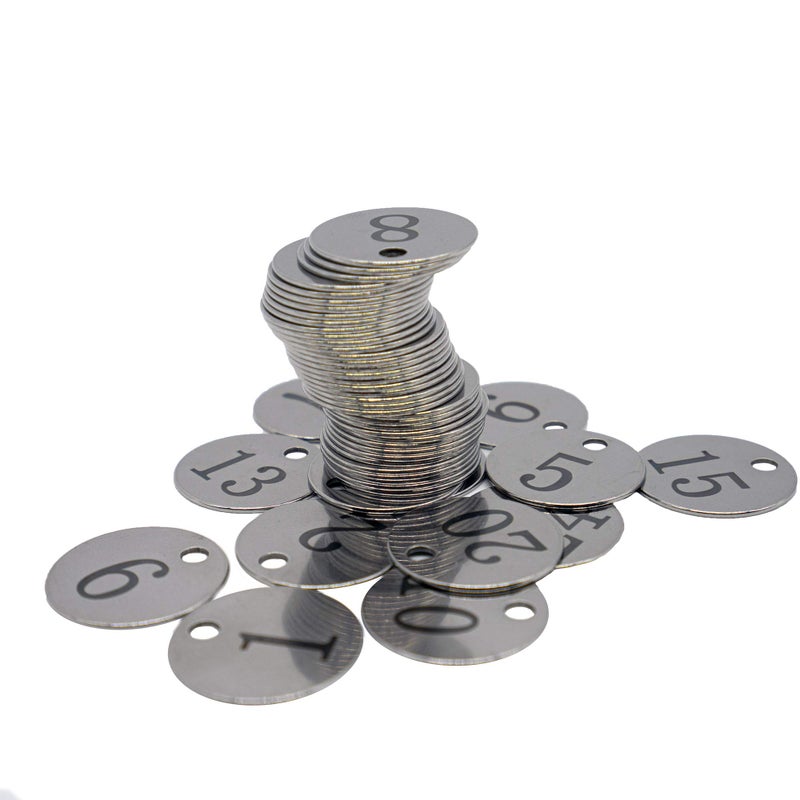 StayMax Stainless Steel Number Tags Key Tags with Key Rings (1-25) - Image 4