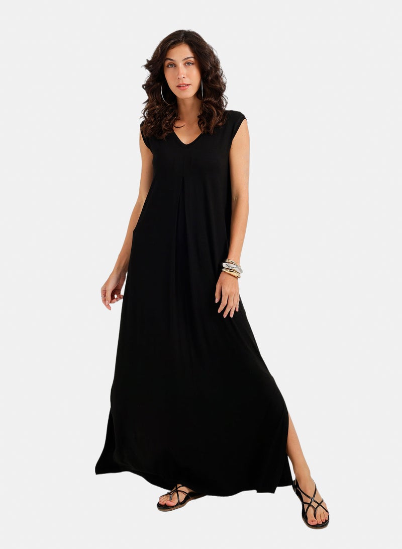 Carina Flowy V-Neck Maxi Dress - Image 1