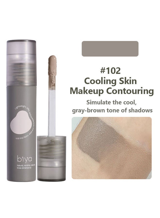 Biya Cool Toned Liquid Contour Stick – Cold Grey Cream Bronzer for Sculpted Look, Lightweight Blendable Matte Finish, Long Lasting Liquid Contouring Makeup, Vegan & Cruelty-Free, 102 - Image 2