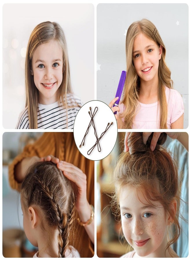 DySaLic Mini Bobby Pins, 150 Count 1.38 Inch Small Hair Bobby Pins with Storage Box for Kids, Girls and Women - Brown - Image 5