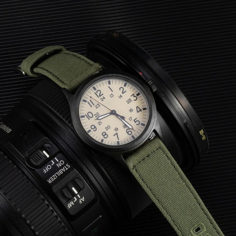 Bluejw Replace the Watch Strap with Genuine Leather & Canvas Quick Release Band for Samsung Galaxy Watch Active 2 – Sport Type, Easy to Change & Replaceable - Image 4