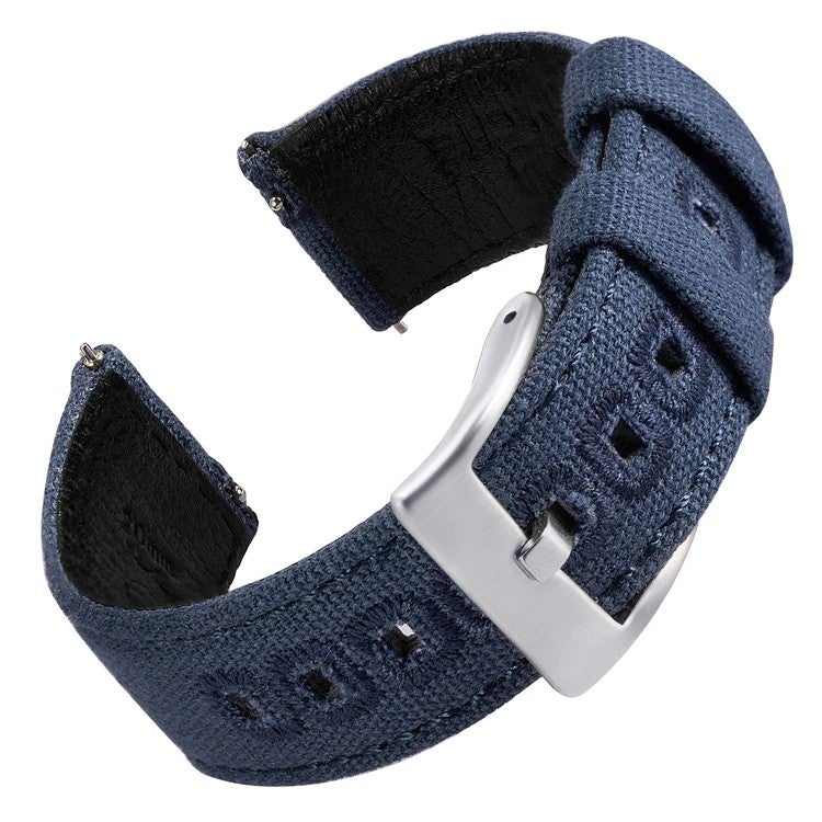 Bluejw Replace the Watch Strap with Genuine Leather & Canvas Quick Release Band for Samsung Galaxy Watch Active 2 – Sport Type, Easy to Change & Replaceable - Image 1