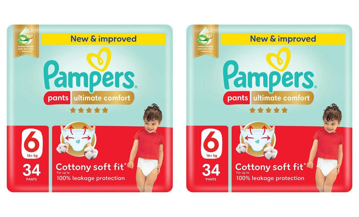 Pampers Ultimate Comfort Pants Diapers, Size 6, 34's x 2