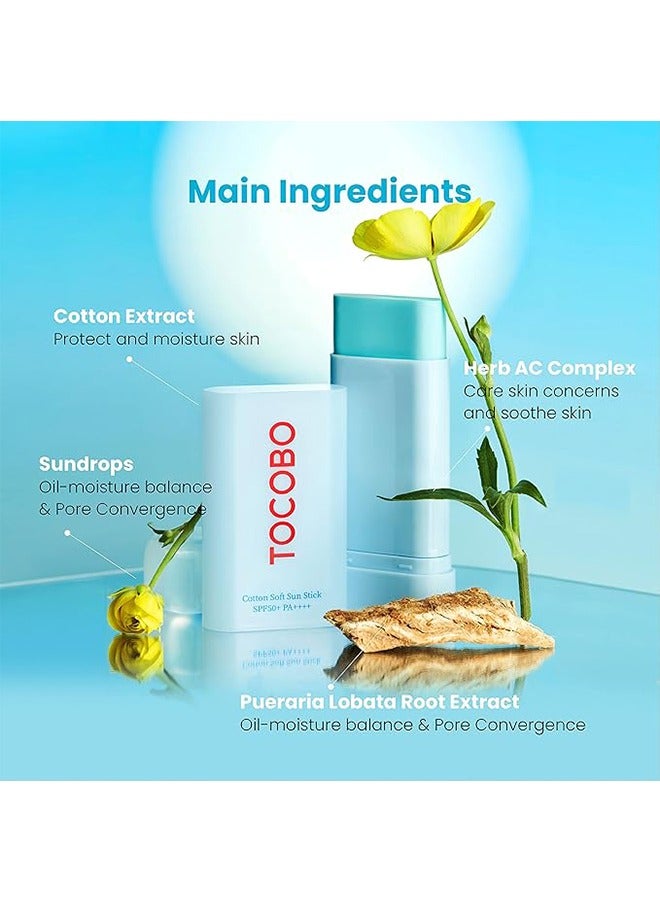 Tocobo Cotton Soft Sun Stick, SPF50+ PA++++, Vegan Sun Stick for Face, UV Protection - Image 5