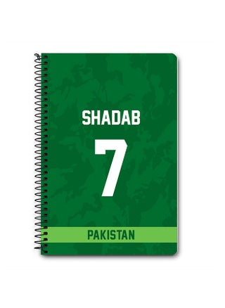 Designer A5 Spiral Notebook Memo Notepad Journal Player - Shadab Khan, Jersey Number -7 - pzsku/ZCC8BBA4D771B974B5F10Z/45/_/1695038591/f721cf4b-cfca-46d9-88d3-3fea66f67927