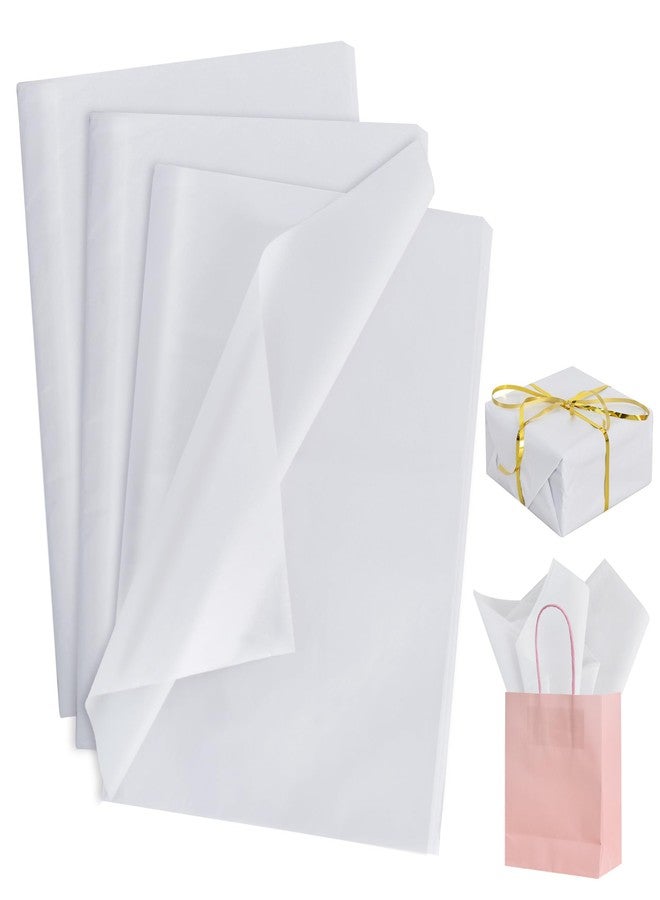 BEISHIDA 100 Sheets White Tissue Paper Bulk, Wrapping Tissue Paper for Gift Bags, 14 x 20 Inch Gift Wrap for Halloween Birthday Wedding Graduation DIY Crafts Holiday Flowers - Image 1