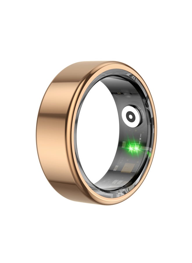 Generic R02(QRing) Sleep Detection 24 Hours Heart Rate Oxygen Saturation IP68 Steps Smart Ring-Color:Rose Gold No. 11 20.6mm  - Image 1