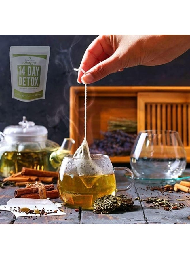 Beauty Ambition Body Fit 14 Day Detox Tea – Organic Herbal Cleanse & Metabolism Support Slim Tea (14 Bags) - Image 3