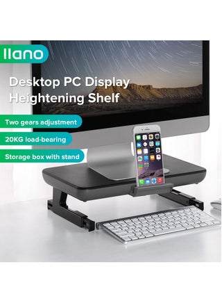 Ergonomic Desktop PC Monitor Stand Riser Laptop Standing Desk Holder with Phone Bracket & Drawer for Cables - pzsku/ZCC8BEA5C7E5DE9F14358Z/45/_/1642603320/3cd76968-7c77-4d45-889e-9c8f33de37a3