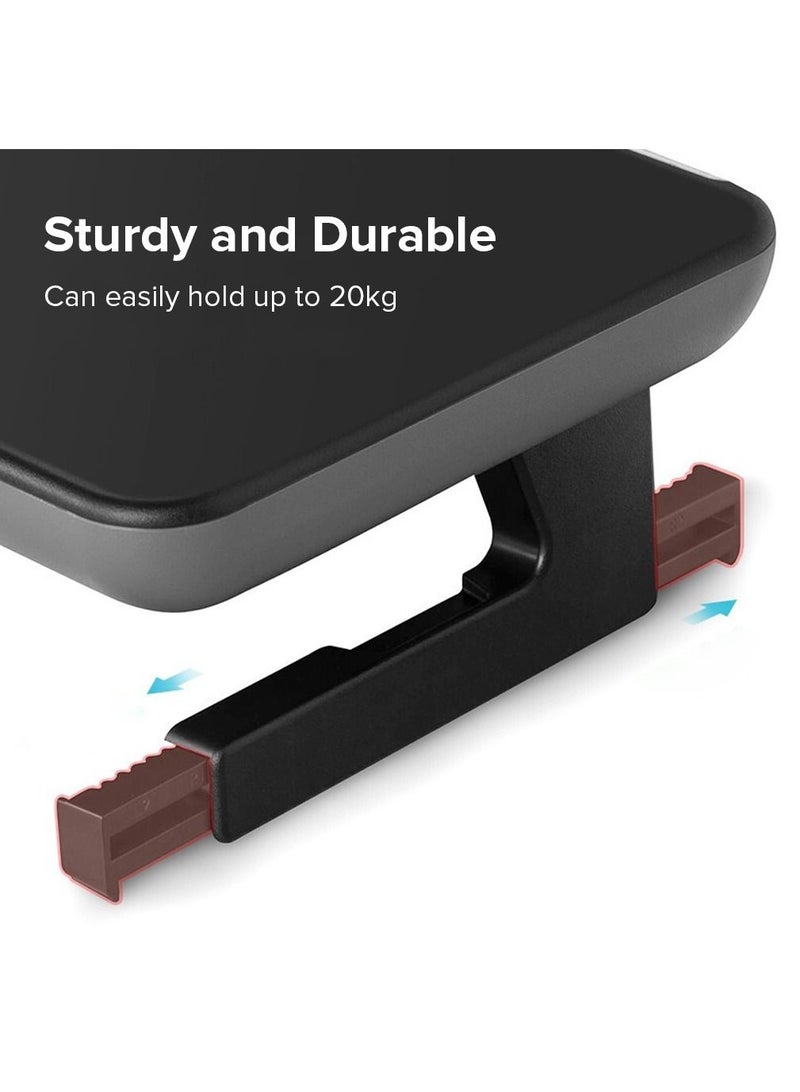 Ergonomic Desktop PC Monitor Stand Riser Laptop Standing Desk Holder with Phone Bracket & Drawer for Cables