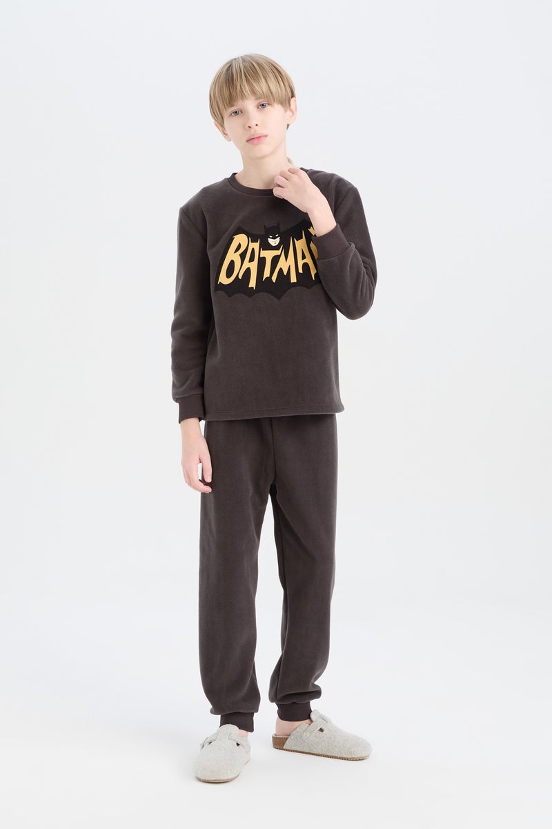 DeFacto Boy Fleece Top Bottom Batman 2 Piece Pajama Set - Image 1