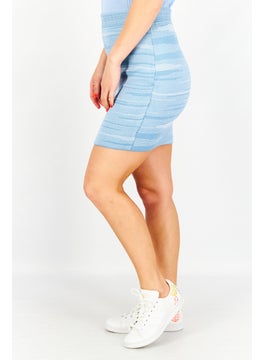 NA-KD Women Knitted Pull On Casual Pencil Skirts, Dusty Blue  - Image 2
