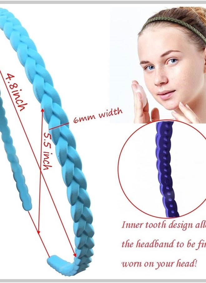 Springtime 12pcs Colorful Thin Headbands for Women 6mm Light Pigtail Skinny Hairbands for Girls Hard Teeth Headbands For Kids Teens  - Image 3