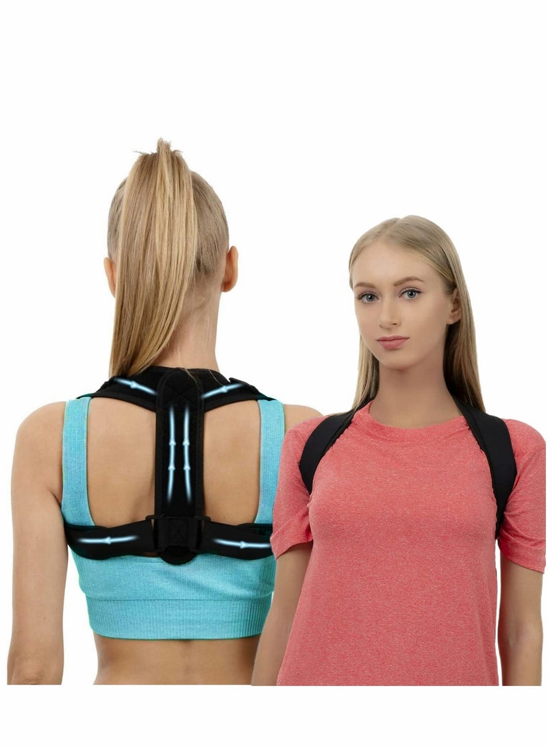 Adjustable Posture Corrector for Men & Women - Breathable Back Brace for Pain Relief in Neck, Shoulders & Lumbar - Universal Size - Image 1