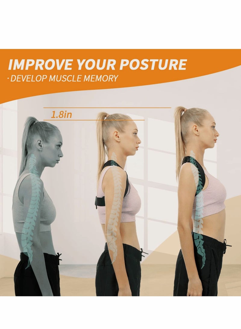 Adjustable Posture Corrector for Men & Women - Breathable Back Brace for Pain Relief in Neck, Shoulders & Lumbar - Universal Size - Image 2