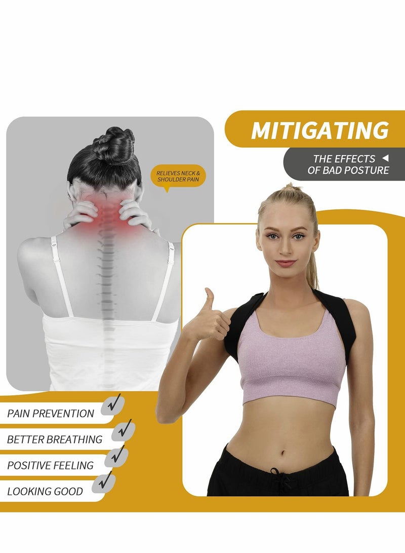 Adjustable Posture Corrector for Men & Women - Breathable Back Brace for Pain Relief in Neck, Shoulders & Lumbar - Universal Size - Image 4