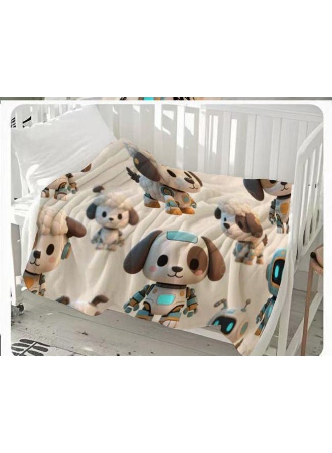 عام بطانية رقيقة من الفانيلا الكرتونية للأطفال والرضع (دافئة ومريحة، ومناسبة للنوم والألعاب) 70 سم * 100 سم - Image 2