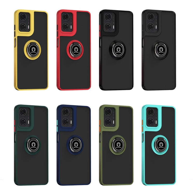 HuHa Protective Cover For Motorola Moto G24 / G04 Q Shadow 1 Series TPU + PC Phone Case with Ring(Sky Blue) - Image 2