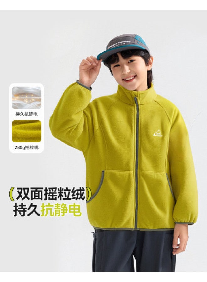 Doodle Home kids' Fleece Jacket For Autumn Camping, Windproof Outerwear For Boys And Girls, Unisex Top For Toddlers To Big Kids - Image 1
