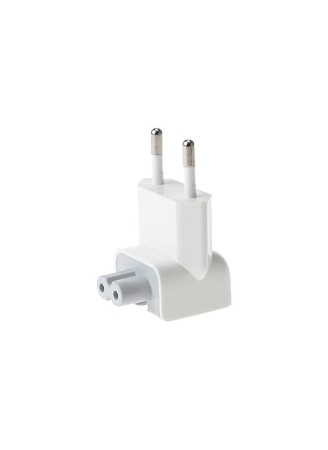 wovte - WOVTE Europe Plug Converter Travel Charger Adapter for Apple iBook MacBook White Pack of 2 - Image 1