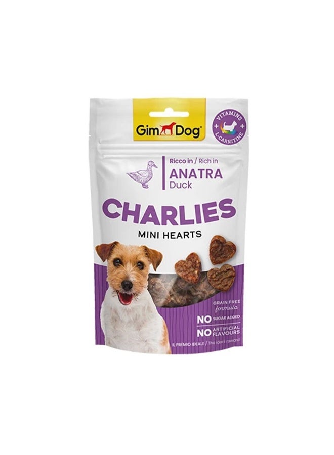 GimDog Charlies Mini Hearts Duck 70Gr