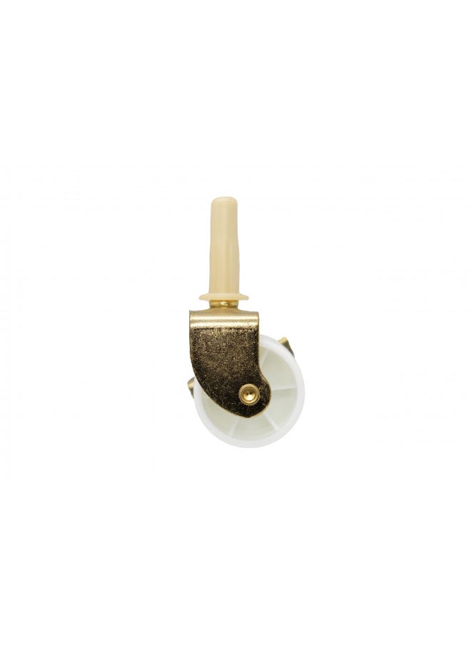 Shepherd Hardware Shepherd Hardware 9536 2-1/8-Inch White Bed Rollers with Side Brake, 2-Pack  - Image 4