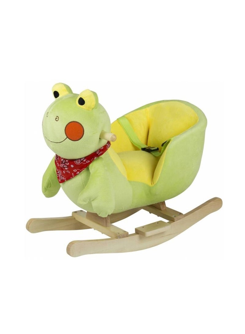 BABYCARA Rocking Frog for Baby and Child Sturdy Construction Cuddly Soft with Sound Effects - Image 1