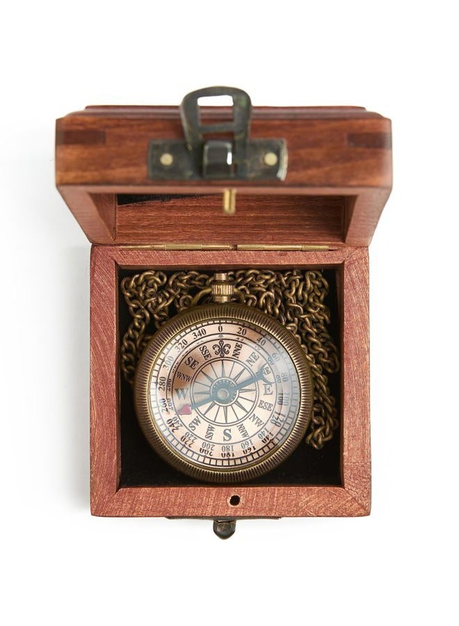 Super7One King Charles Coronation Compass - Handmade Vintage Brass Nautical Compass | Limited Edition Royal Commemorative Gift | Arabic Majlis Decor & Collector's Item (UAE) - Image 1