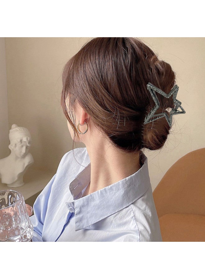 pincai Simple Star Hair Clip For Women, Back Of Head Summer Updo For Thin Hair, Shark Clip With High-end Star Design, Hair Accessories - Image 4