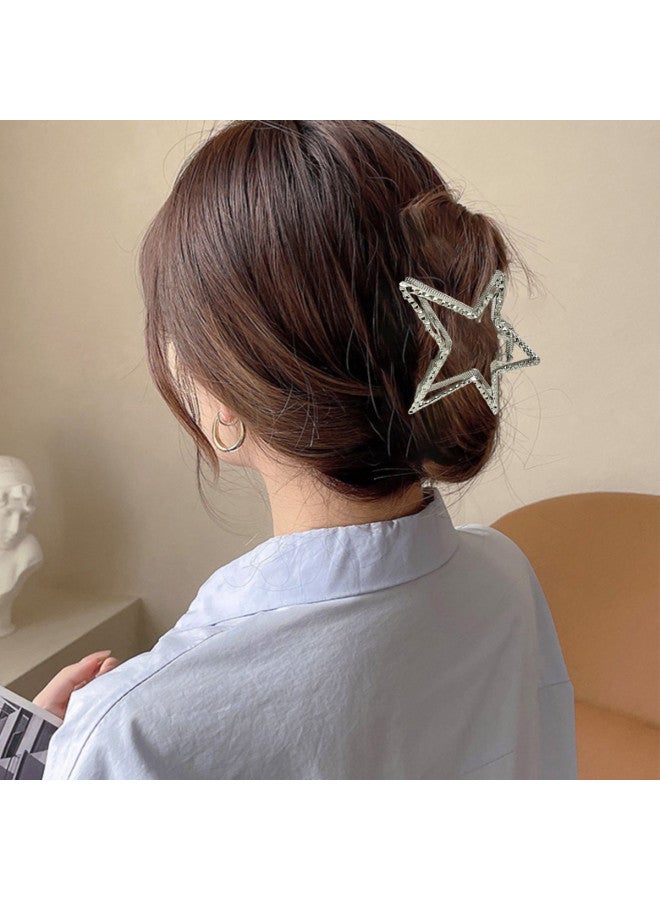 pincai Simple Star Hair Clip For Women, Back Of Head Summer Updo For Thin Hair, Shark Clip With High-end Star Design, Hair Accessories - Image 2