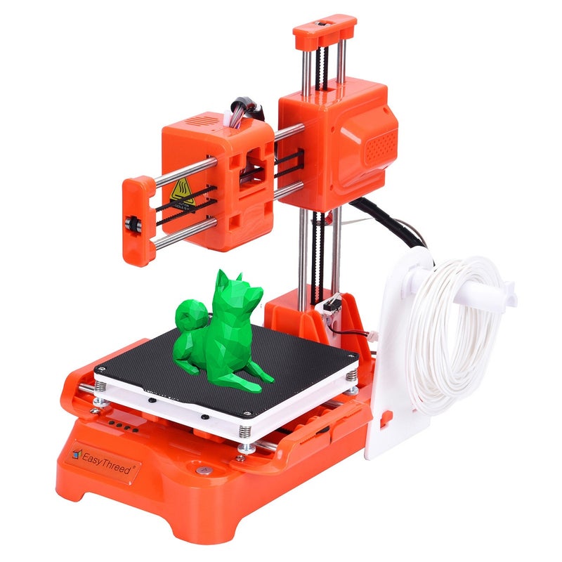 EasyThreed 3D Printer for Kids Mini Desktop 3D Printer 100x100x100mm Print Size No Heated Bed One-Key Printing with TF Card PLA Sample Filament for Beginners Household Education - Image 1