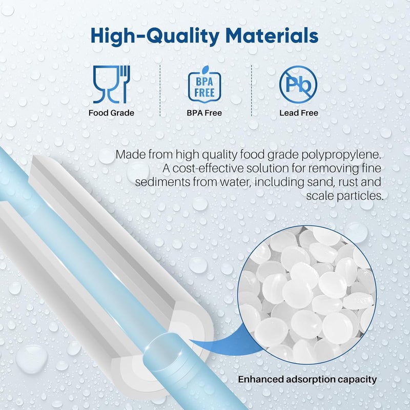 Pure Plus PUREPLUS 5 Micron 10" x 2.5" Whole House Sediment Home Water Filter Cartridge Replacement for Any 10 inch RO Unit, Culligan P5, Aqua-Pure AR110, Dupont WFPFC5002, CFS10, WHKF-G05, 1Pack - Image 4