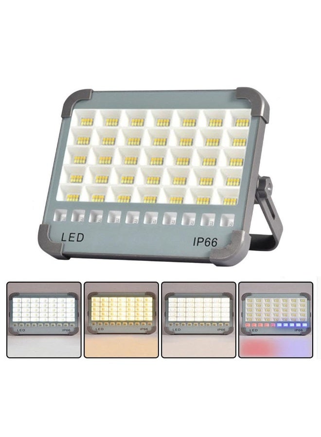 Solar LED Flood Light, Portable Rechargeable Outdoor Work Light with 5 Color Modes, IP66 Waterproof - Image 3