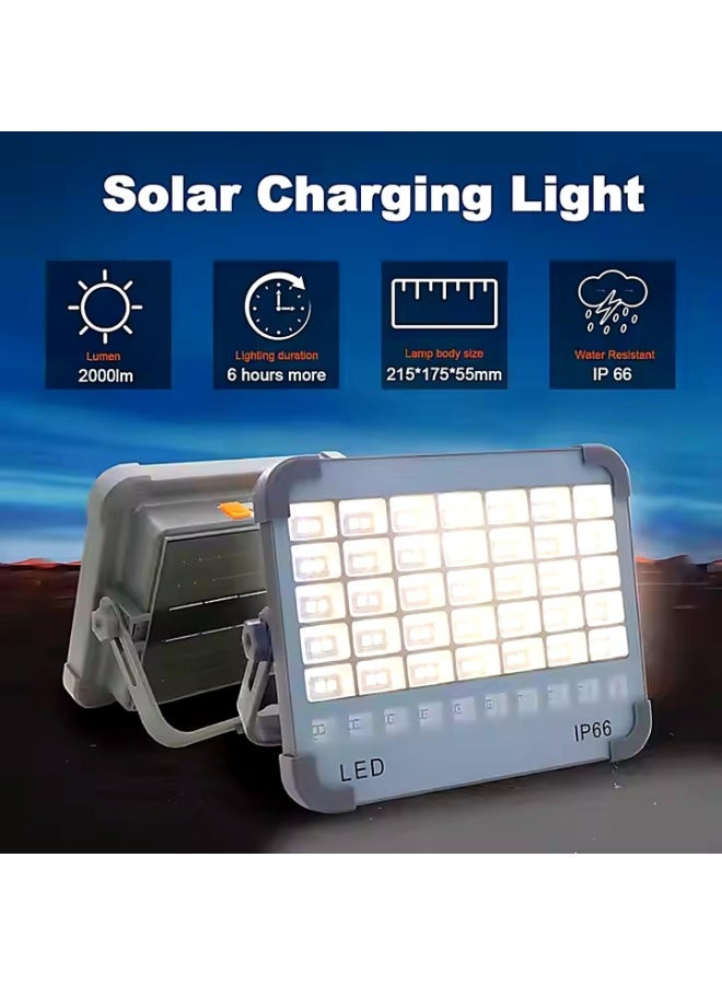 Solar LED Flood Light, Portable Rechargeable Outdoor Work Light with 5 Color Modes, IP66 Waterproof - Image 5