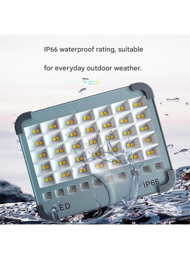 Solar LED Flood Light, Portable Rechargeable Outdoor Work Light with 5 Color Modes, IP66 Waterproof - Image 2