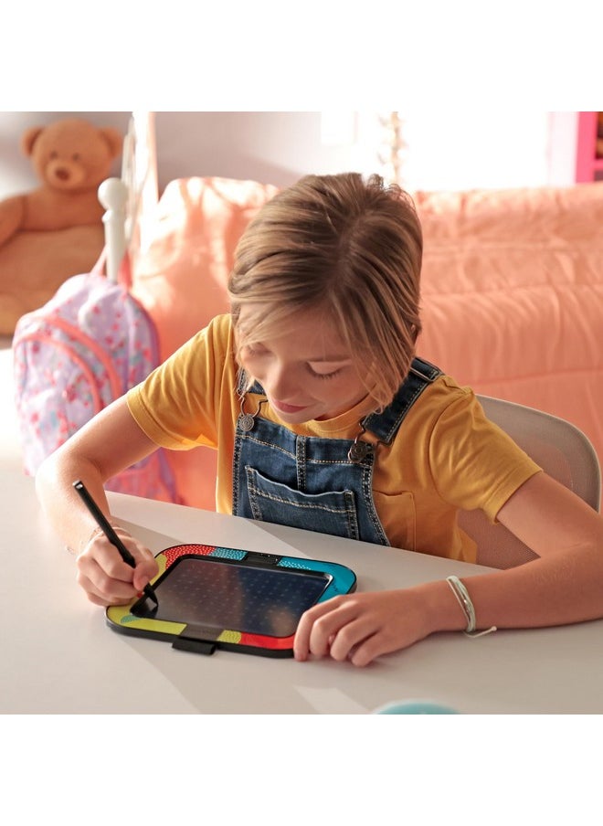 Boogie Board Dash Kids Authentic Portable Drawing Tablet Activity Kit Includes 8 Inch Reusable Drawing Board With Erase Lock Four Travel & Road Trip Game Templates And Stylus For Kids Ages 4+  - Image 2