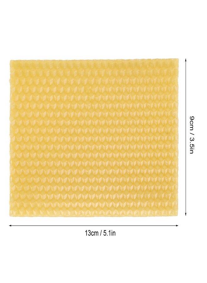 Fdit 10Pcs Natural Beeswax Sheets Beeswax Honeycomb Sheets Wax Foundation Bee Hives Kit Beeswax Sheets for Candles Making Furniture Floor Polishing - Image 2