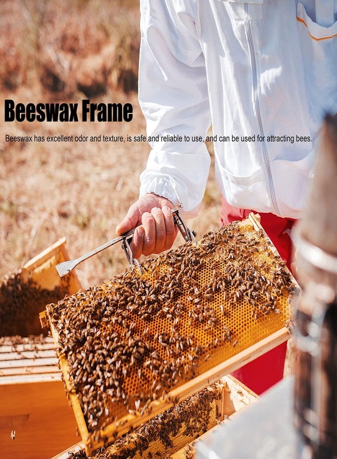 Fdit 10Pcs Natural Beeswax Sheets Beeswax Honeycomb Sheets Wax Foundation Bee Hives Kit Beeswax Sheets for Candles Making Furniture Floor Polishing - Image 3