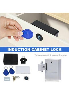 Generic RFID Electronic Cabinet Lock DIY For Wooden Drawer Cabinet, Ready For Use & Programmable(Black)  - Image 3