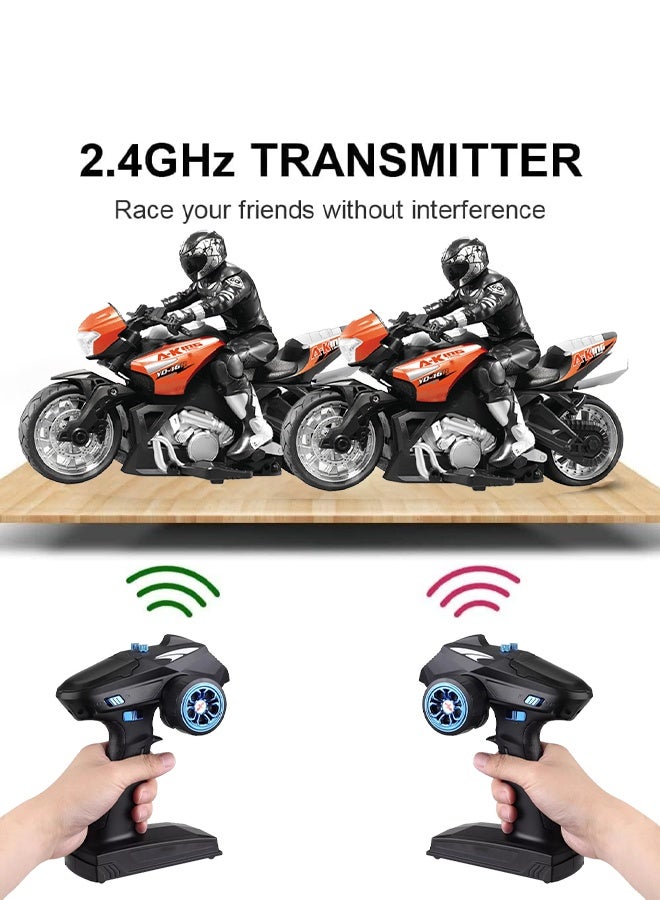 Joudiplay RC Motorcycle Remote Control Motorcycles,2.4Ghz Motorbike for Kids Age 6,7,8 and Up Year Old - Image 5