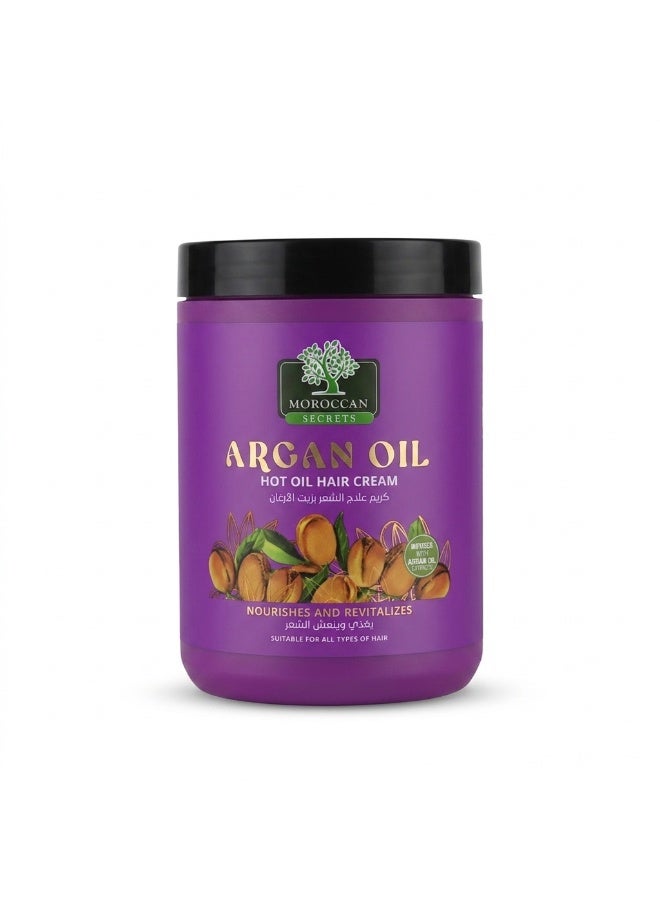 Moroccan Secrets 2 in 1 Argan Oil Hot Oil Hair Cream 1000ml - Image 1
