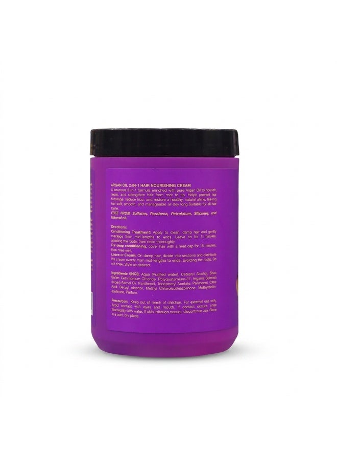 Moroccan Secrets 2 in 1 Argan Oil Hot Oil Hair Cream 1000ml - Image 3