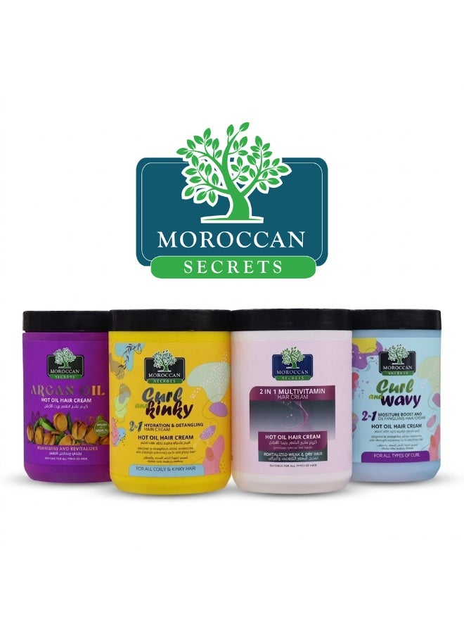 Moroccan Secrets 2 in 1 Argan Oil Hot Oil Hair Cream 1000ml - Image 5