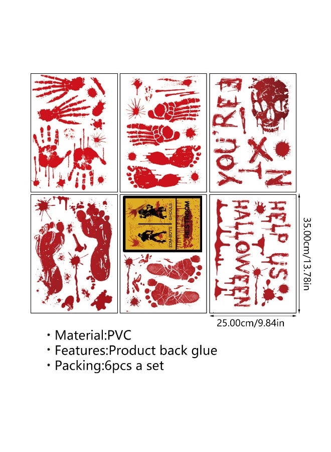 NIBEMINENT Halloween Bloodstain Wall Stickers - Essential Creative Decoration