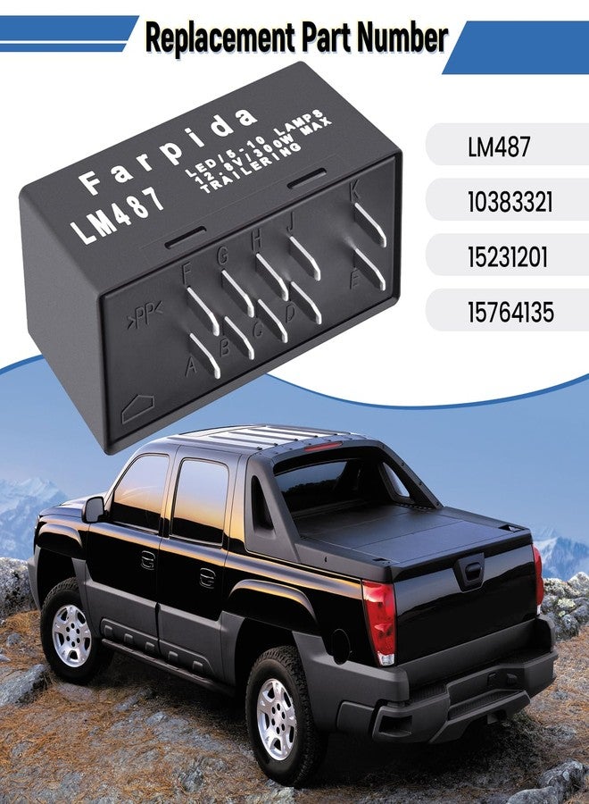 Farpida LM487 10383321 15764135 15231201 LED Flasher Relay Turn Signal Compatible with Chevy GMC Cadillac Hummer 2003-2007 Hazard Warning and Turn Signal Flasher, Fix Hyper Flash,for GMT800 Platform - Image 2