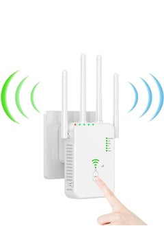 WiFi Extender, Wireless Internet Repeater， With Up to 8000 Square Feet Of Coverage, 1.2Gbps Dual Band 2.4G/5G WiFi Range Extender WiFi Booster And Signal Amplifier