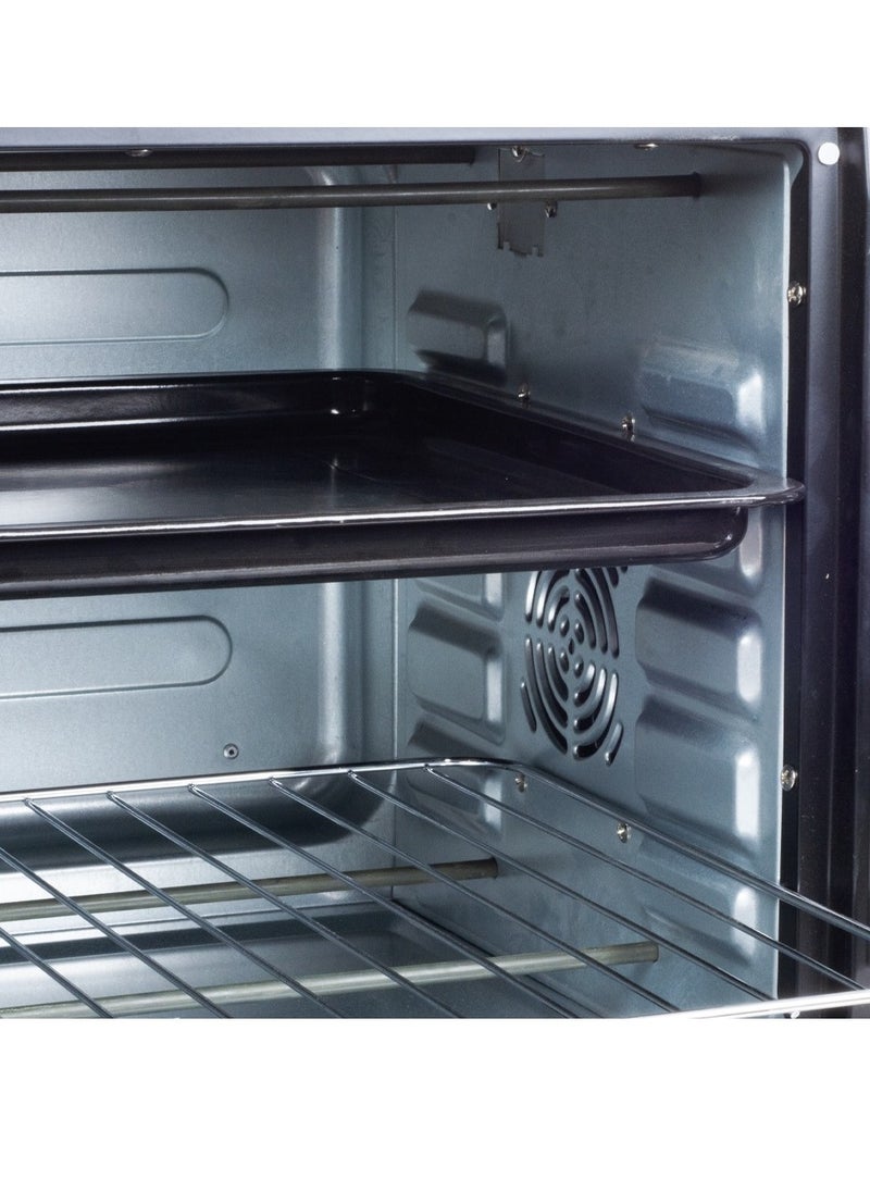 FIRST 1 2 In 1 Electric Oven With Double Hotplates For Kitchen 2000W  - Image 2