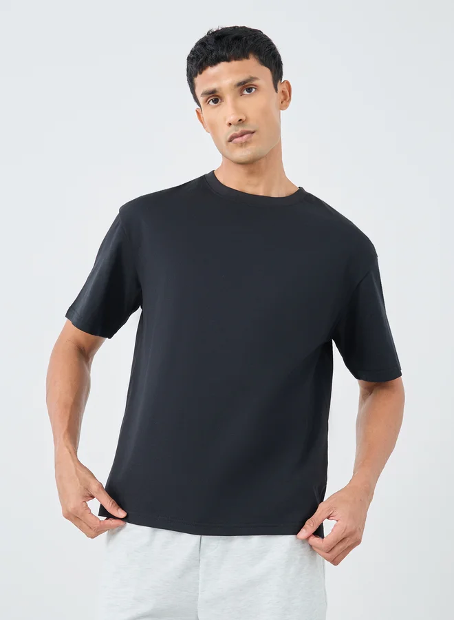 Styli Styli Slogan Back Printed Crew Neck Oversized T-Shirt